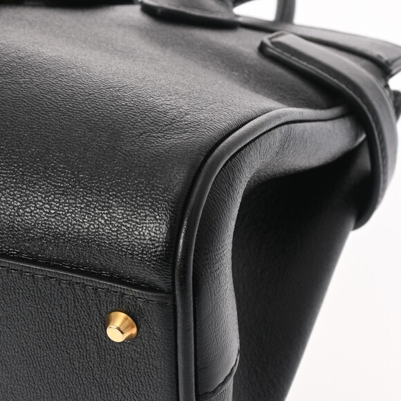 Gucci Top Handle Bag Black Leather Handbag - Picture 6 of 9